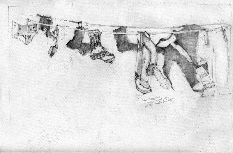 newspaper clothes drawing